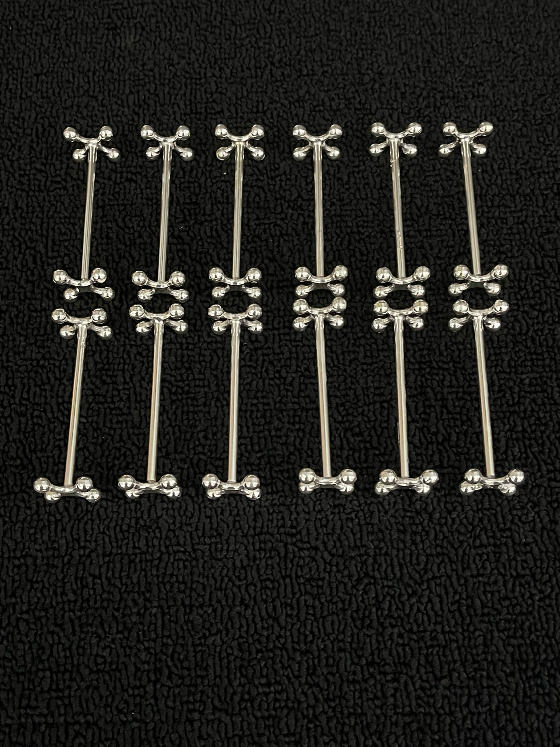 Christofle 12 holder knives balls model atomium very good condition ref CH10PC