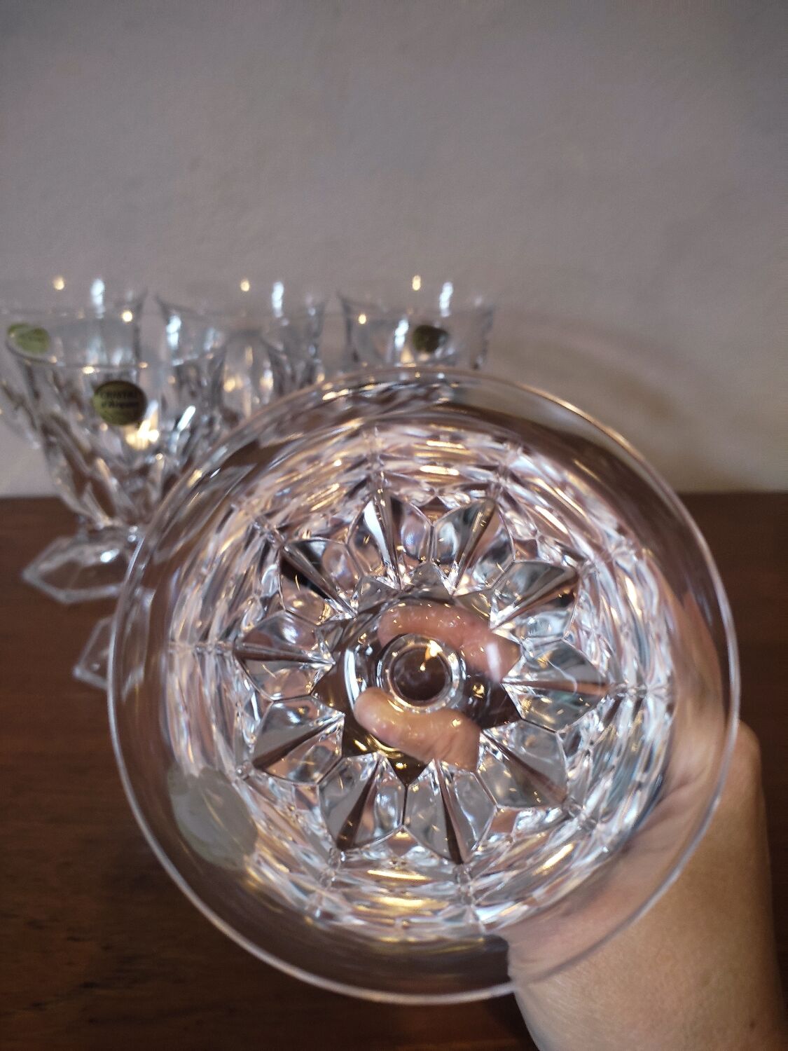 6 water glasses model Chaumont by crystal of Arques