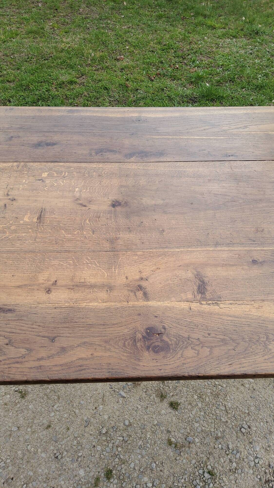 Farmhouse table NINETEENTH CENTURY OAK 200cm feet spindles 3 drawers belt
