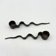 Pair of "Serpentine" candlesticks, modernist, 1970s