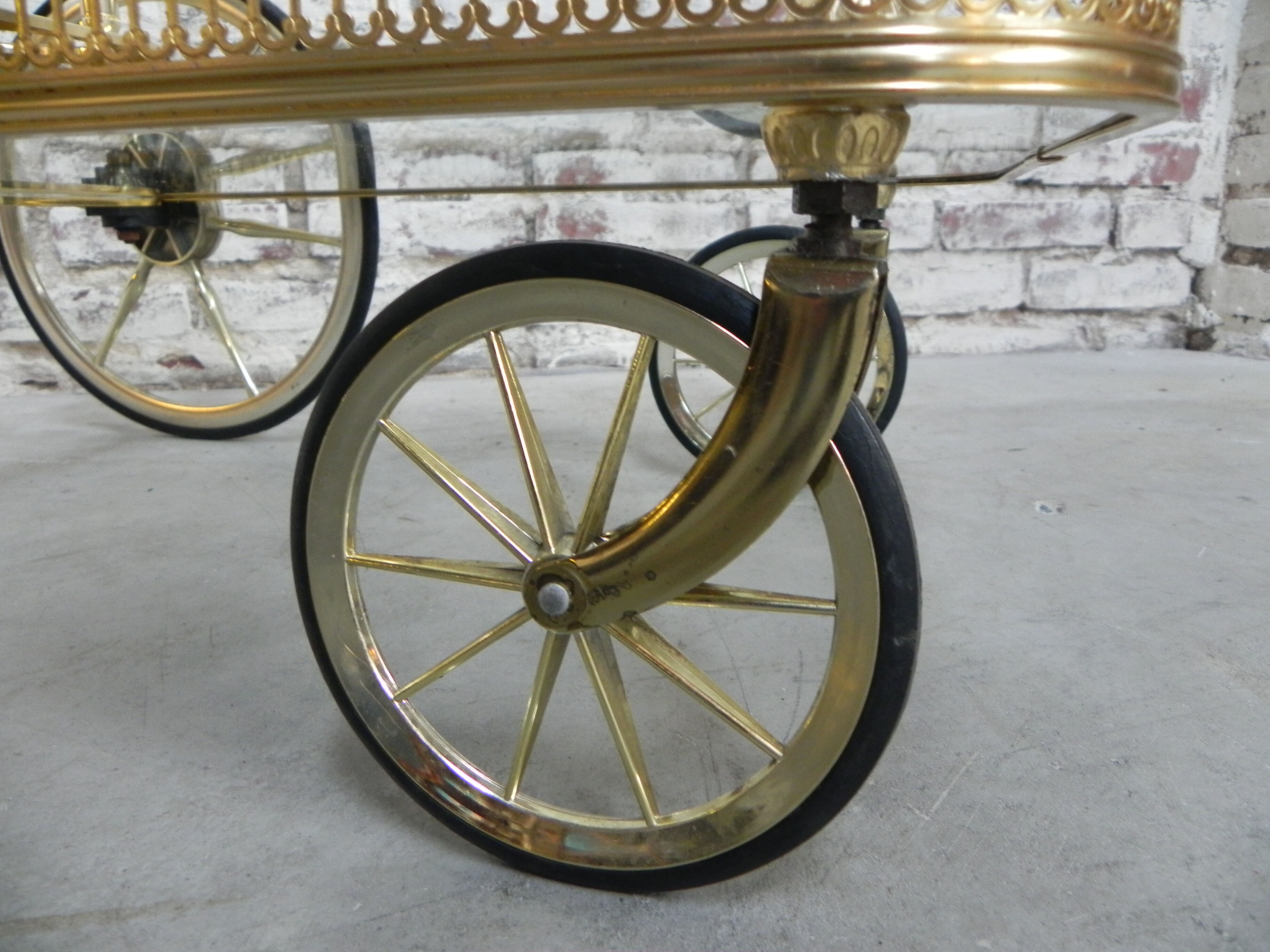 Hollywood Regency serving trolley Mascagni