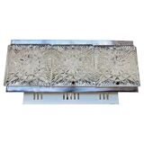 Rare glass flush mount by Kamenicky Senov, 1970s / Czechoslovakia