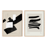 Paire d'impressions giclées, ensemble d'art mural abstrait de deux, 50x70cm