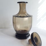 Vintage decanter in grey glass