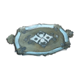 Golden and white Venetian serving tray