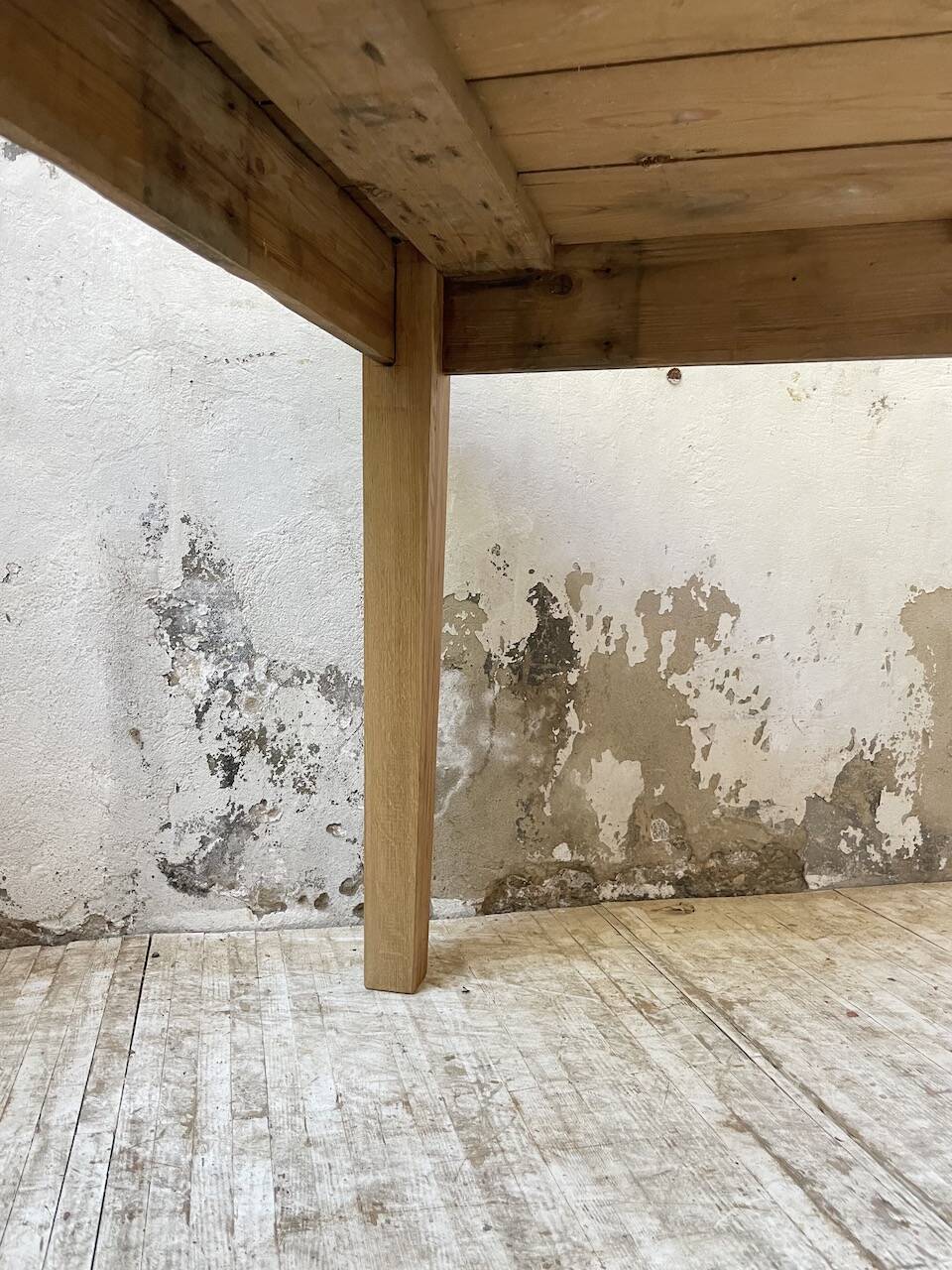 4m XXL pine and oak farmhouse table