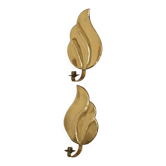 Pair of Swedish Mid-Century Brass Wall Sconces