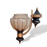 Art Deco metal glass wall sconce lamp