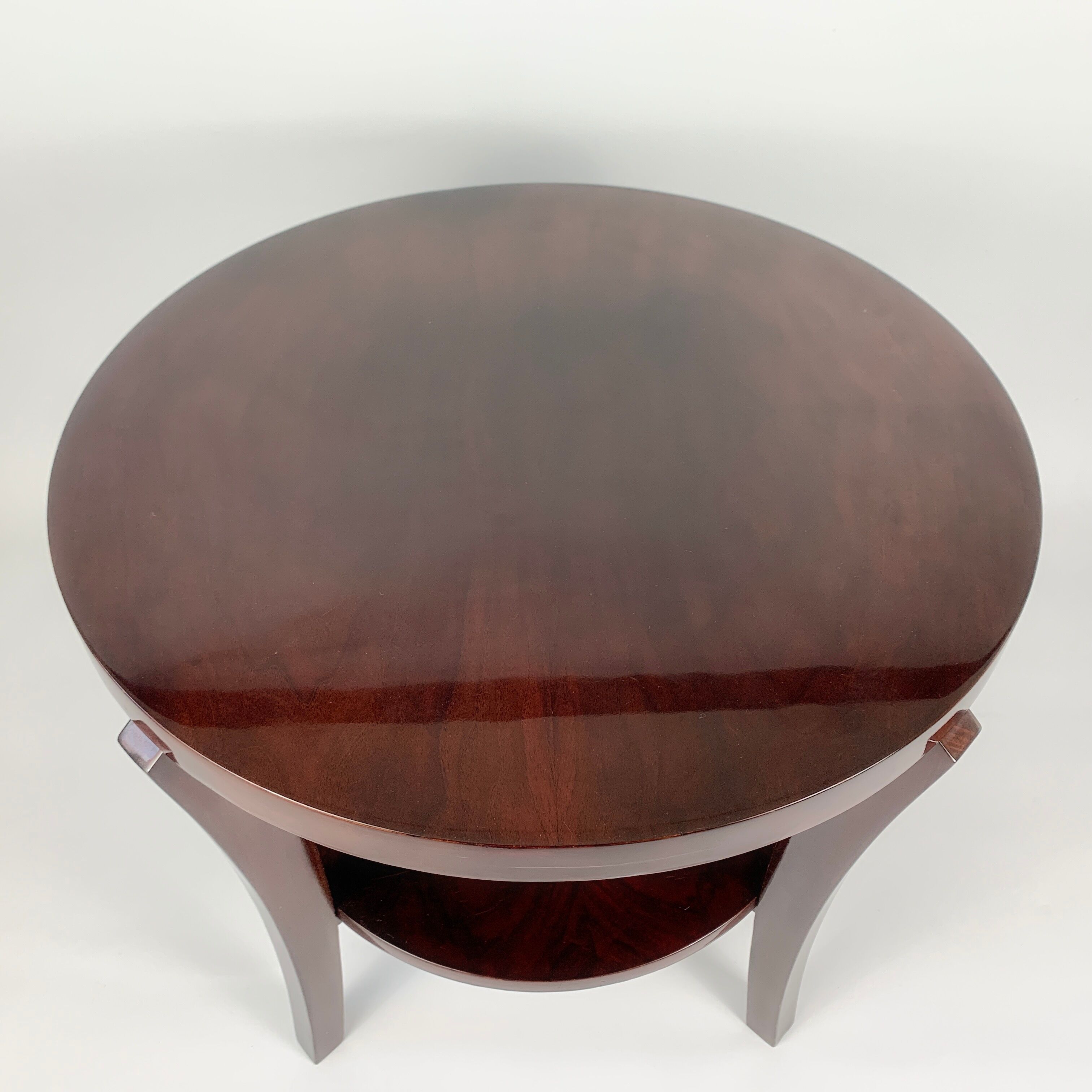 Glazed wooden coffee table in Art Deco style
