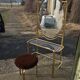Vintage brass dressing table & stool, 1950s
