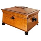 Historicism Box in Floral Ash Veneer and Rosewood, Austria, 1880s