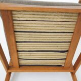 Mid-century oak high back lounge chair by Hartmut Lohmeyer for Wilkhahn, Germany 1960's