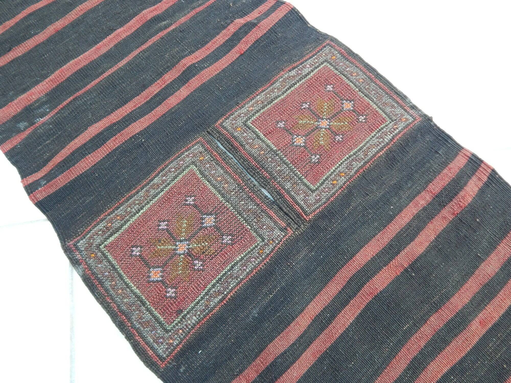 Vintage Turkish hallway rug 49x180 cm