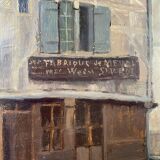 Table HSP "Rue Gambay Vieux Troyes" trade in 1910 HSP signed + frame