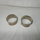 Lot of 2 rounds of silver metal towel