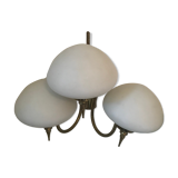 Applique en laiton, globe en opaline