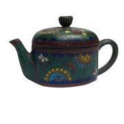 China, small cloisonné bronze teapot early 20th century