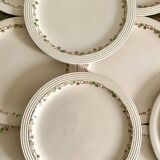 Assiettes plates Longwy modèle Betty