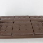 Design Leather Folding Sofa by Arch. Spicka, 1970s, Czechoslovakia
