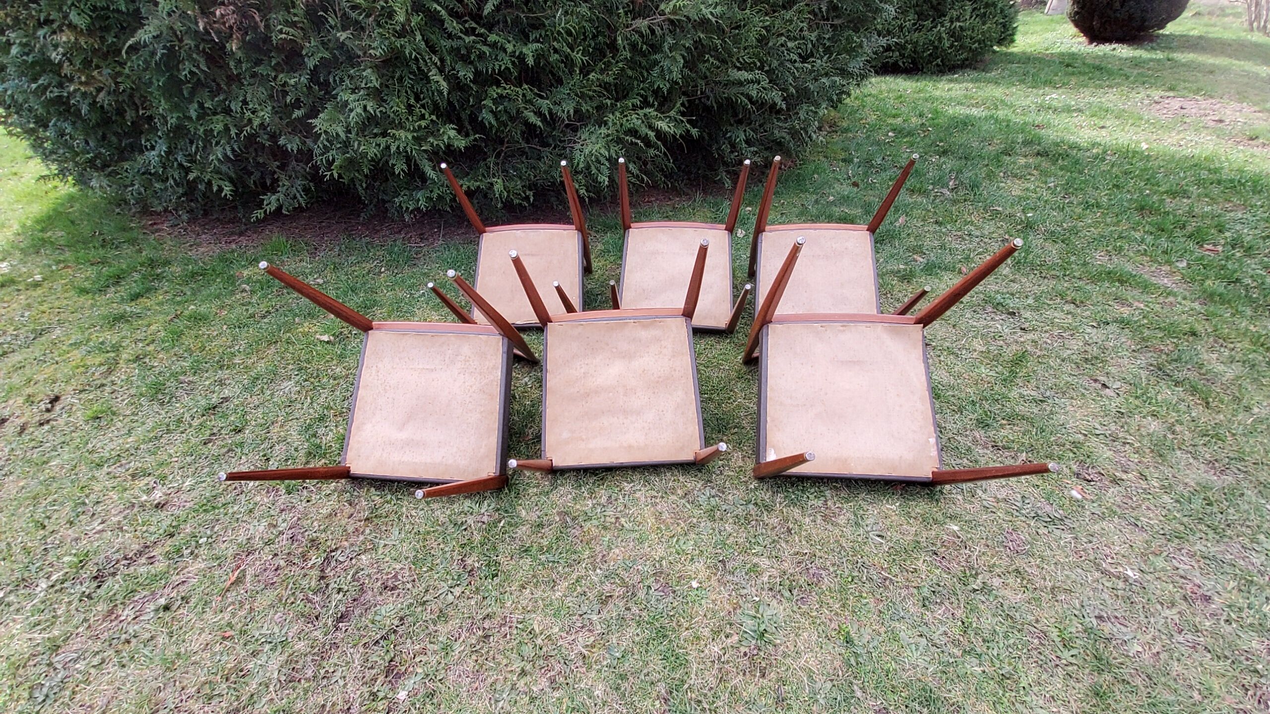 6 Scandinavian teak chairs