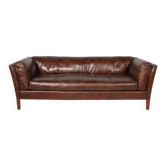 Canapé cuir Marron Vintage 3 Places "Conrad"