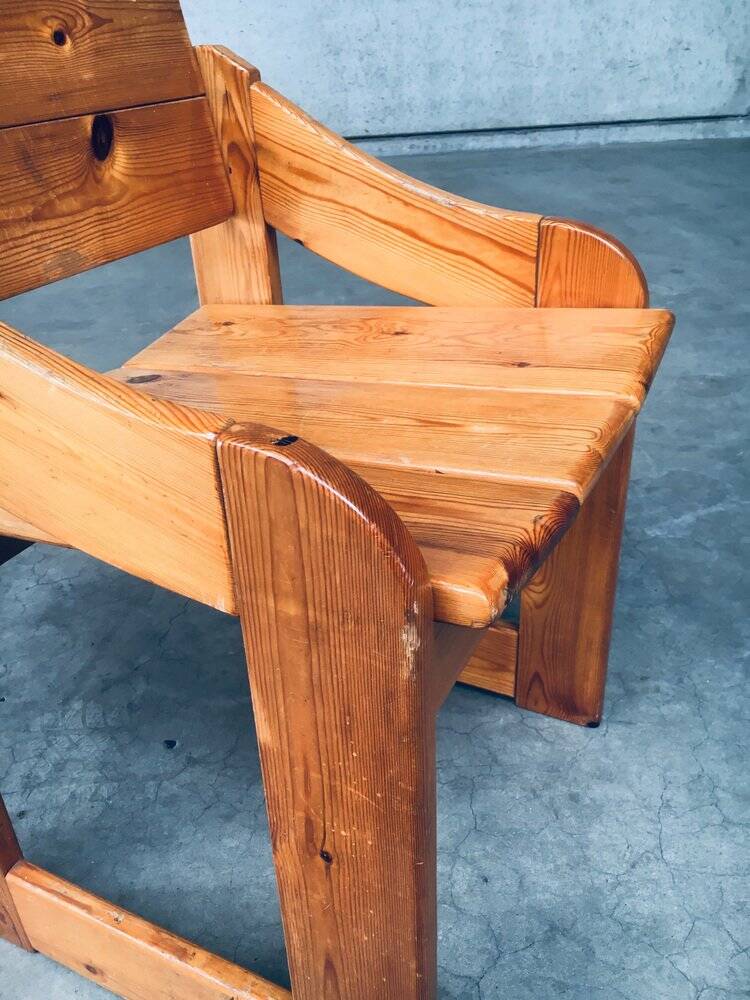 Set of Scandinavian Pine Side Chairs, Sweden, 1960s