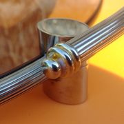 Vintage top of the 70s / 80s in glass and brass support neo classic style