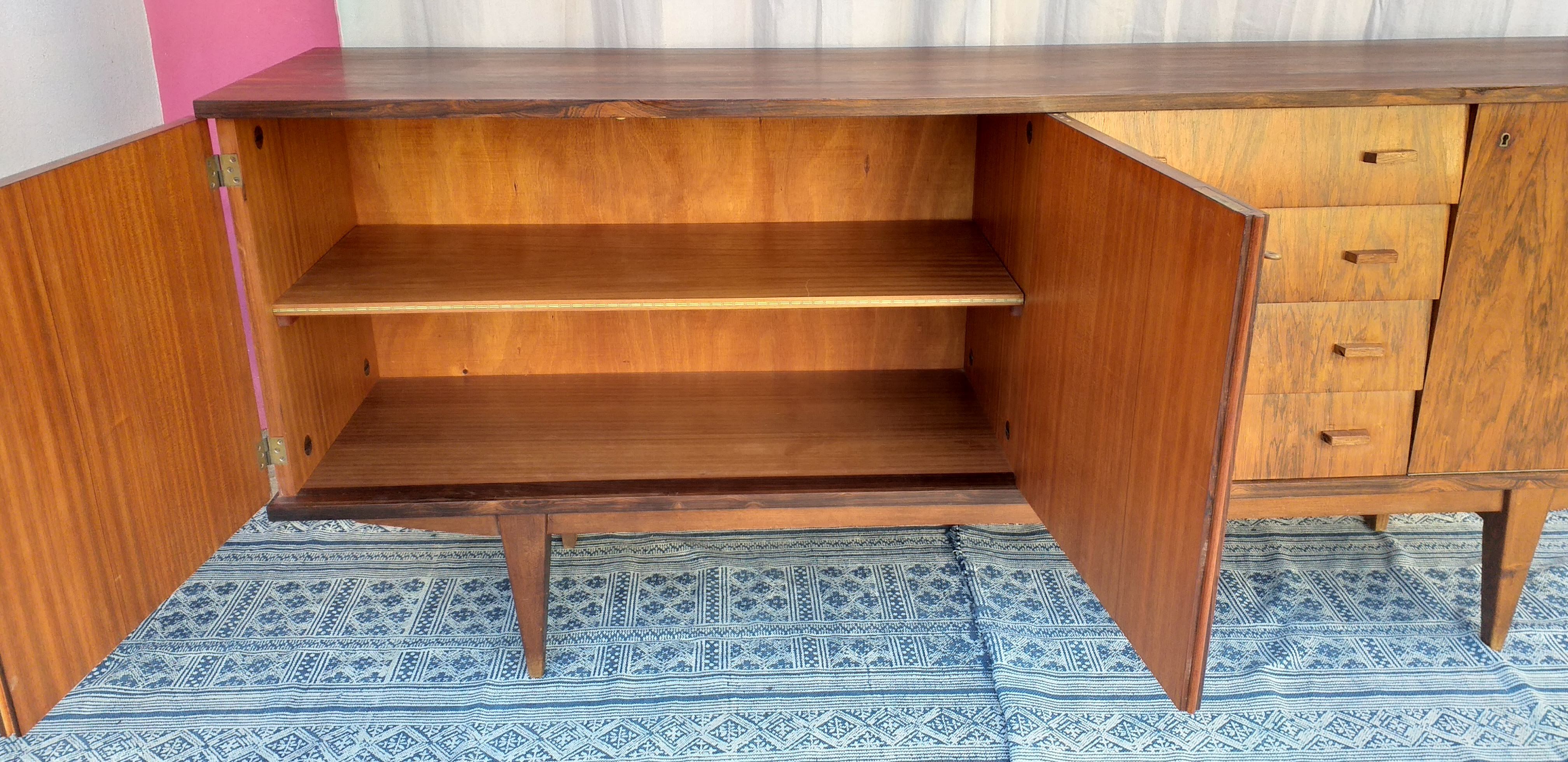 Vintage Scandinavian rosewood sideboard, 1960s