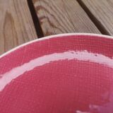 Plate in Faience de Salins Model Deauville Raspberry