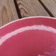 Plate in Faience de Salins Model Deauville Raspberry