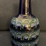 Strehla 1970 blue ceramic vase