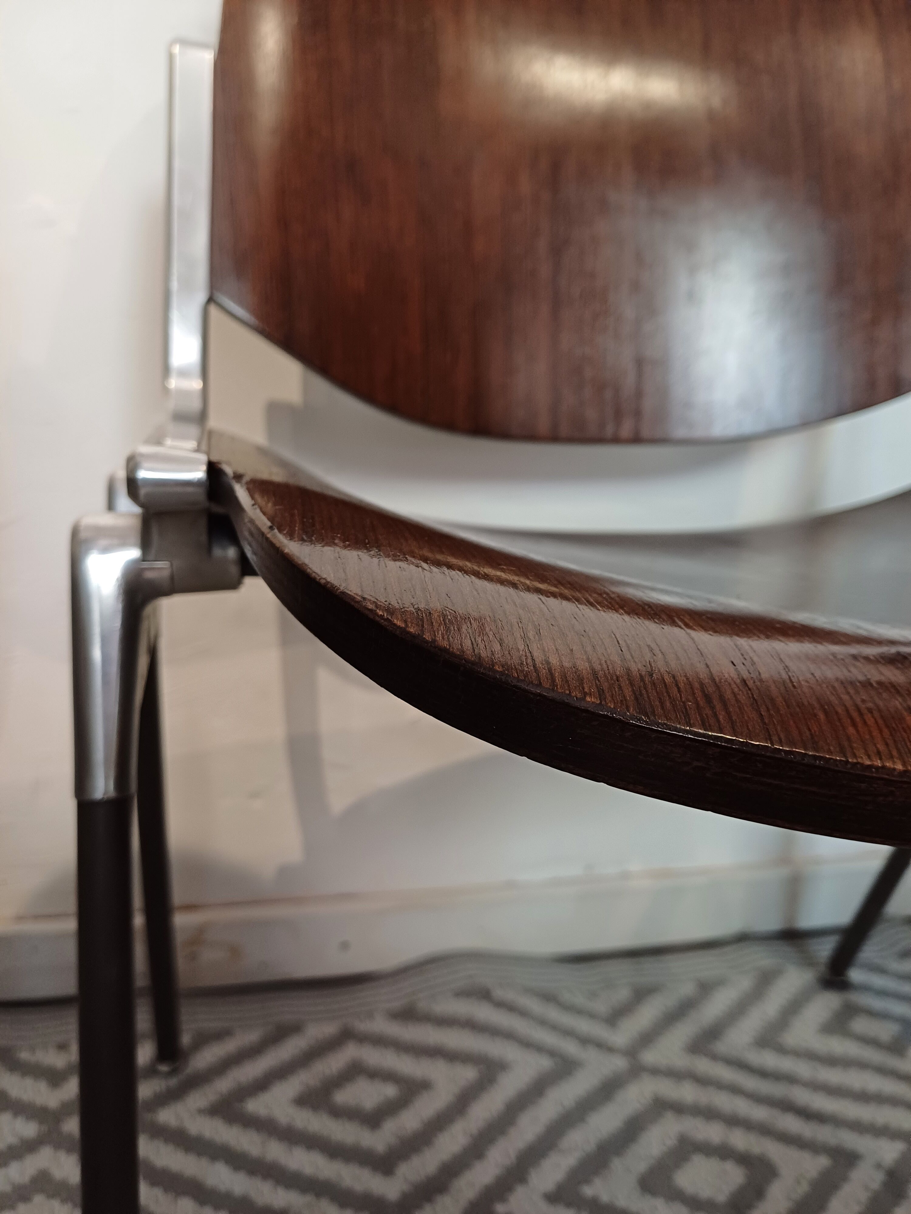 Set of 2 office chairs DSC 106 design Piretti for Castelli, 1965