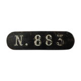 Old boat license plate