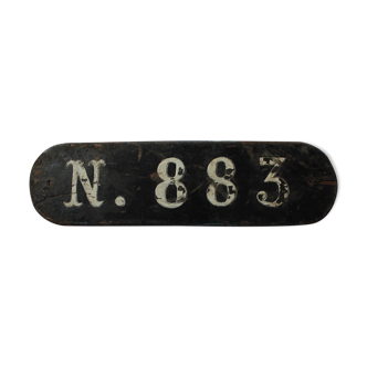 Old boat license plate