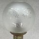 Lampe balustre porcelaine bleu et bronze