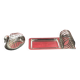 Silver metal toast holder, set of 2