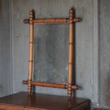 Bamboo imitation wood mirror, antique mirror, hanging mirror