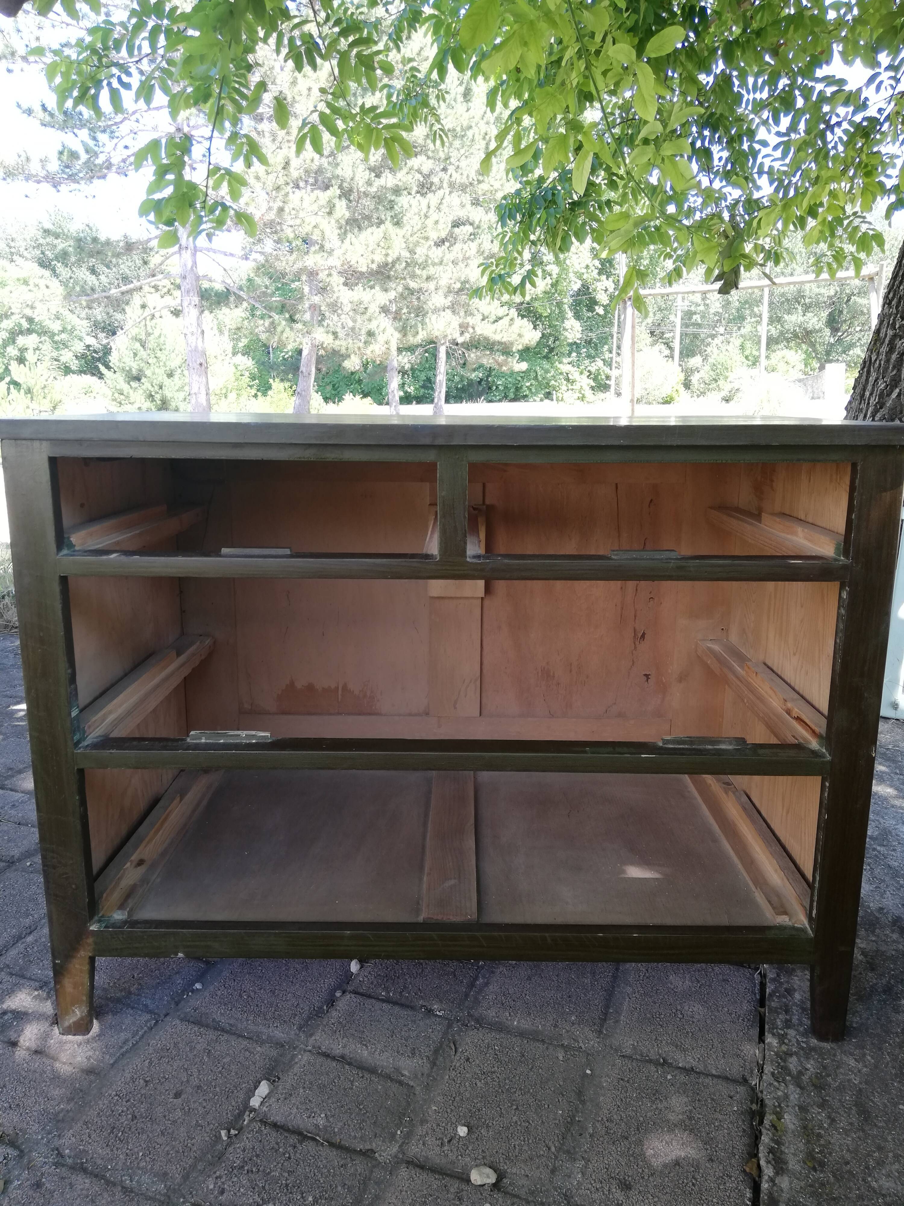 Old green-coloured dresser