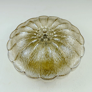 Vintage 1970s mid century wall sconce petal-shaped amber glass shades 2 available