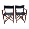 Set of 2 Vintage Folding chairs by Mogens Koch for Hylling Moble Denmark 1970s