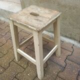 Vintage wooden workshop stool