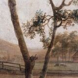 Large oil painting on canvas 2 m x 1.50 m - animated landscape - Charles Louis Verboeckhoven