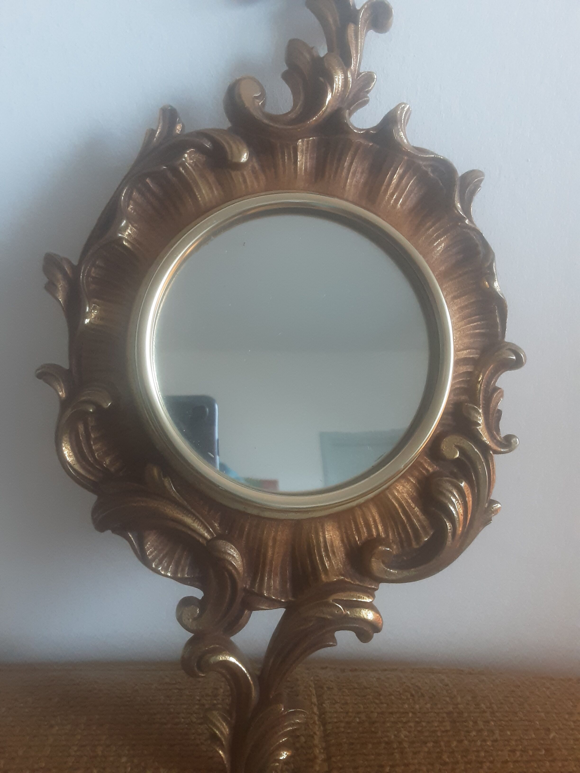Bronze wall mirror - vintage