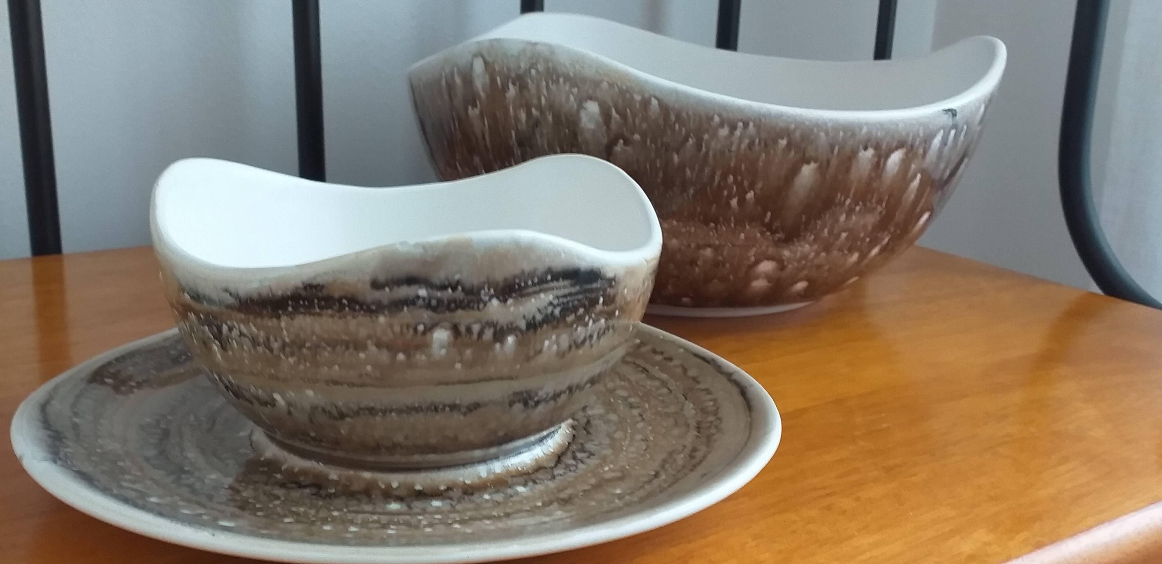 Niderviller porcelain salad bowl and sausage set