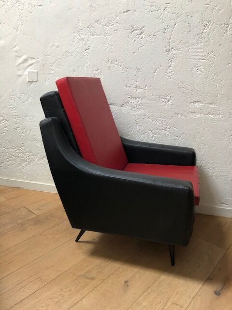 Armchair in leatherette 50s 60s