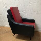 Armchair in leatherette 50s 60s