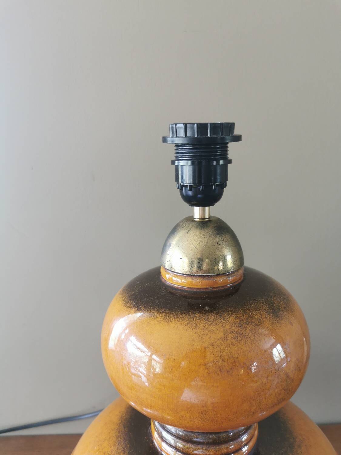 Vintage ceramic lamp base from the 70s