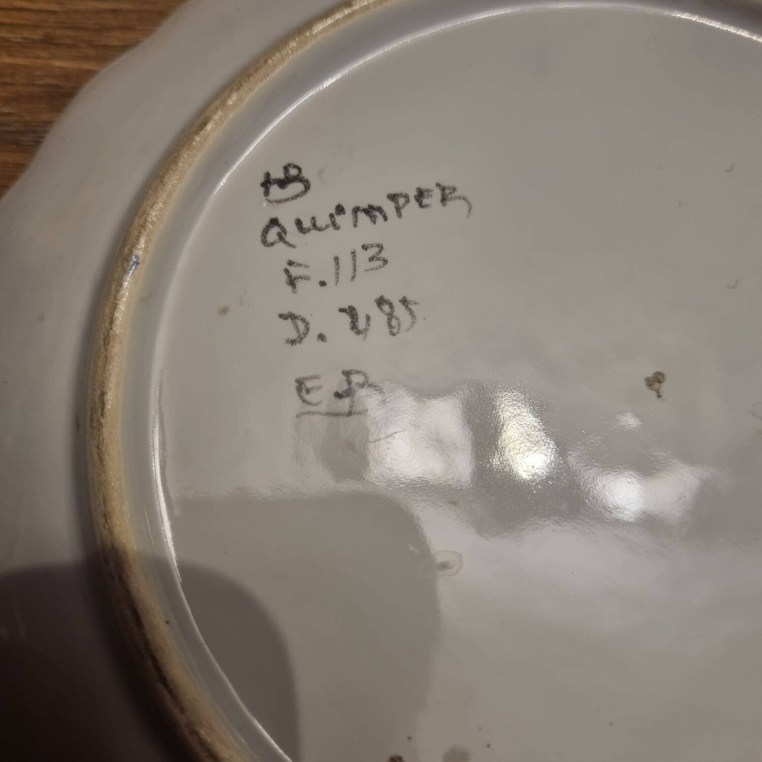 Plate scallop shell Hb Henriot Quimper