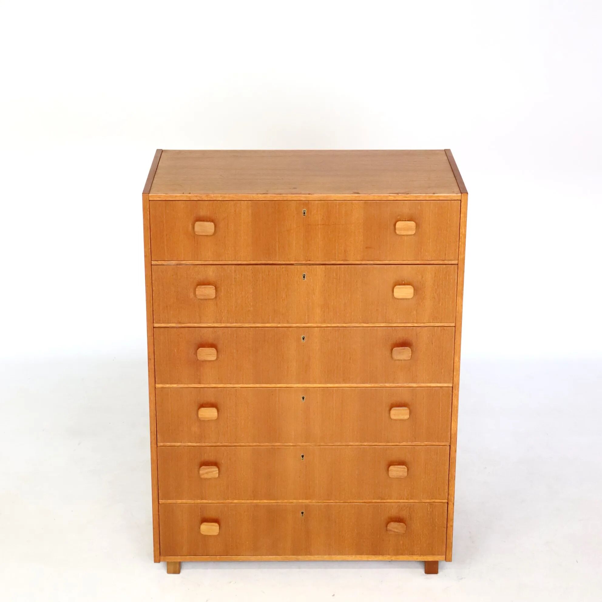 Teak six-drawer chest from the 1970s.