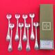 Christofle 8 fourchettes a huitres - metal argente- modele marly- 14.5 cm